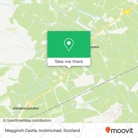 Megginch Castle, Inchmichael map