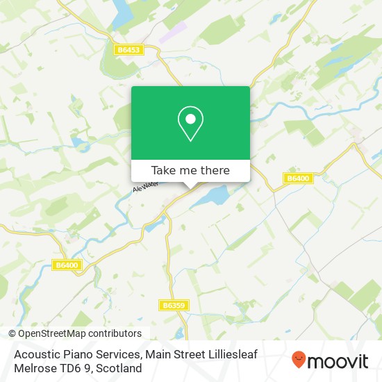 Acoustic Piano Services, Main Street Lilliesleaf Melrose TD6 9 map