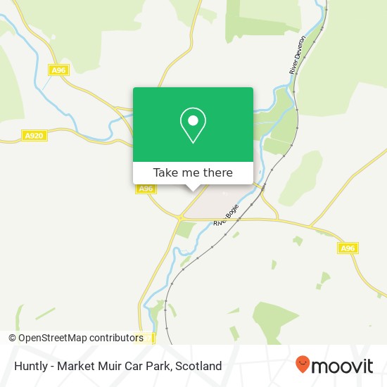 Huntly - Market Muir Car Park map