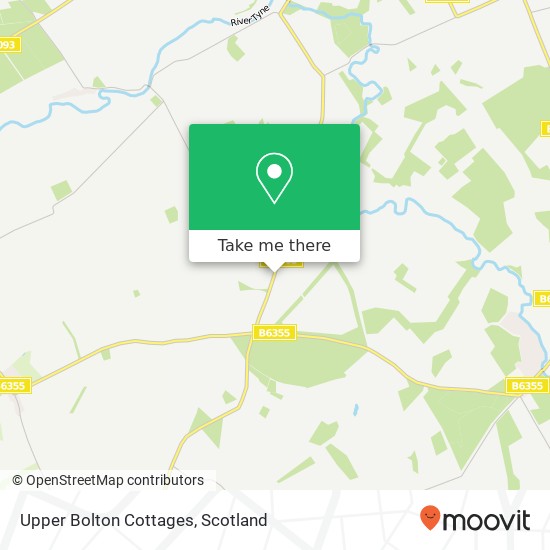 Upper Bolton Cottages map