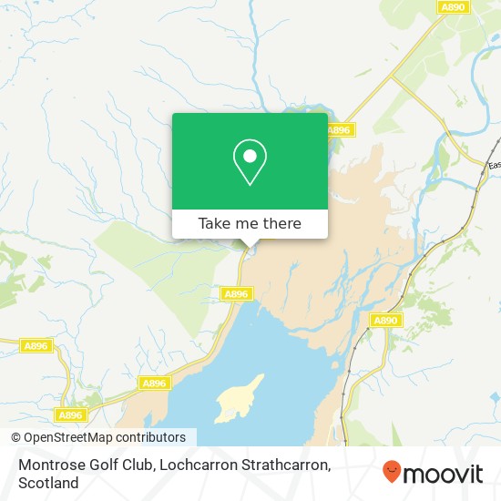 Montrose Golf Club, Lochcarron Strathcarron map