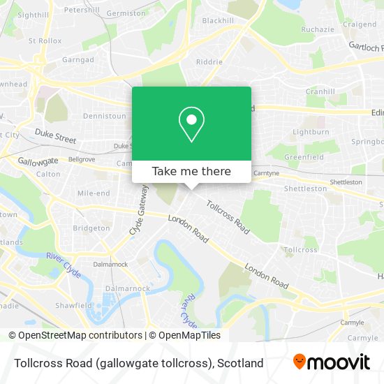 Tollcross Road (gallowgate tollcross) map