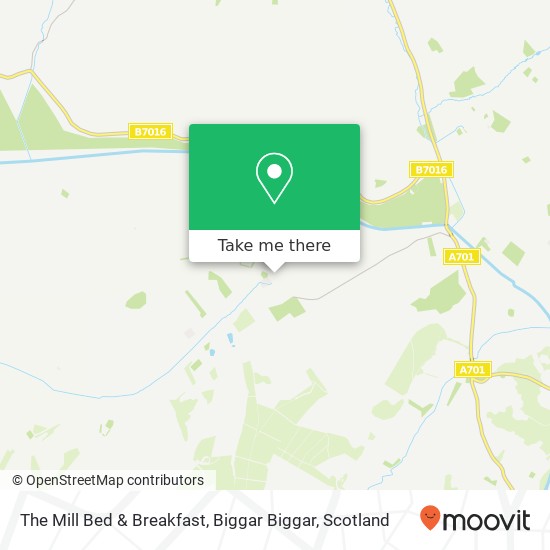 The Mill Bed & Breakfast, Biggar Biggar map