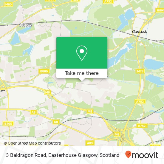 3 Baldragon Road, Easterhouse Glasgow map