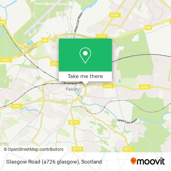 Glasgow Road (a726 glasgow) map