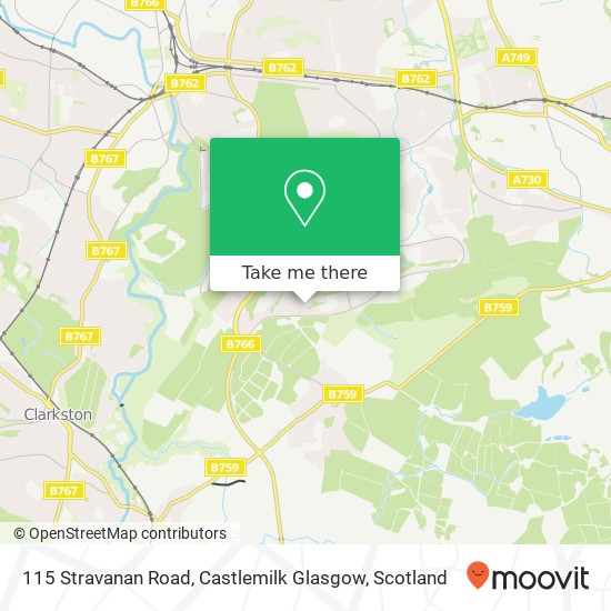 115 Stravanan Road, Castlemilk Glasgow map
