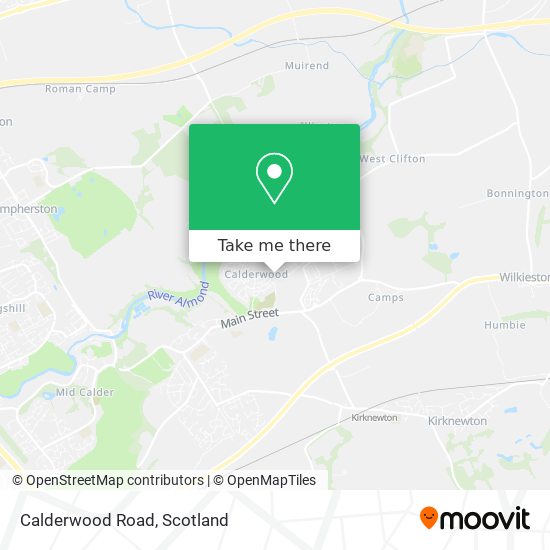 Calderwood Road map