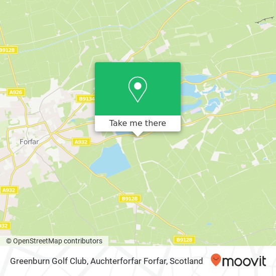 Greenburn Golf Club, Auchterforfar Forfar map