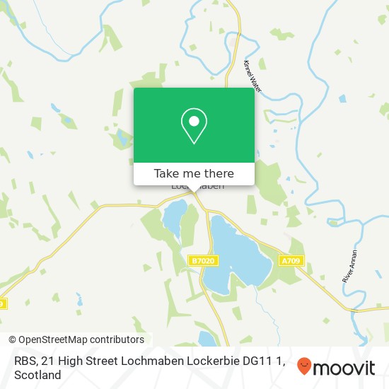 RBS, 21 High Street Lochmaben Lockerbie DG11 1 map