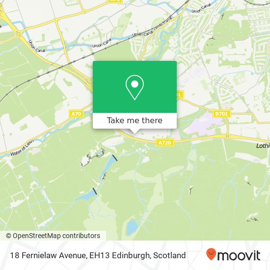 18 Fernielaw Avenue, EH13 Edinburgh map