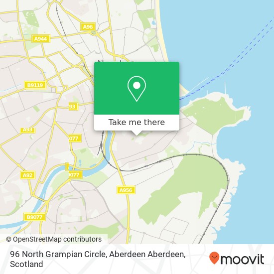 96 North Grampian Circle, Aberdeen Aberdeen map