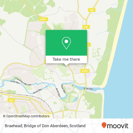 Braehead, Bridge of Don Aberdeen map