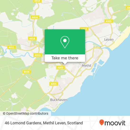 46 Lomond Gardens, Methil Leven map