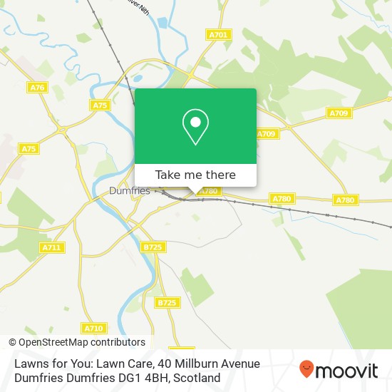 Lawns for You: Lawn Care, 40 Millburn Avenue Dumfries Dumfries DG1 4BH map