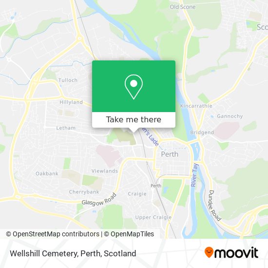 Wellshill Cemetery, Perth map