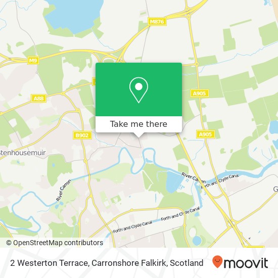 2 Westerton Terrace, Carronshore Falkirk map