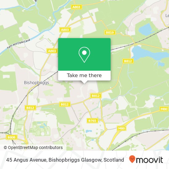 45 Angus Avenue, Bishopbriggs Glasgow map