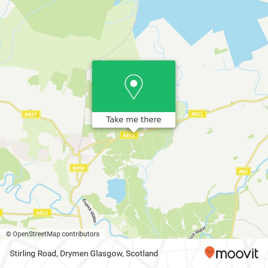 Stirling Road, Drymen Glasgow map