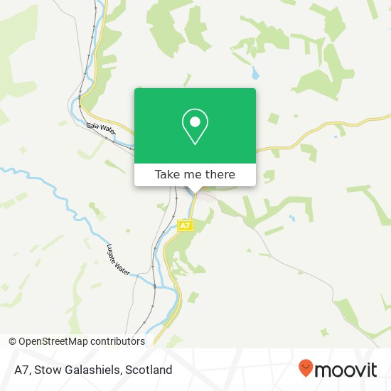 A7, Stow Galashiels map