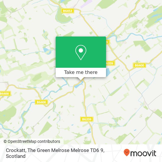 Crockatt, The Green Melrose Melrose TD6 9 map