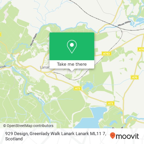 929 Design, Greenlady Walk Lanark Lanark ML11 7 map