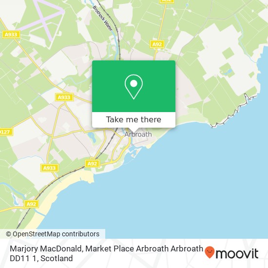 Marjory MacDonald, Market Place Arbroath Arbroath DD11 1 map