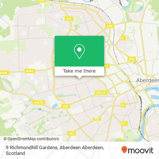 9 Richmondhill Gardens, Aberdeen Aberdeen map