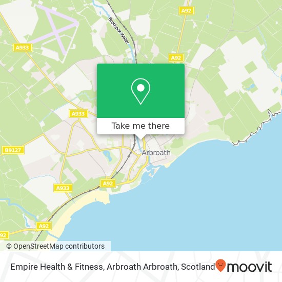 Empire Health & Fitness, Arbroath Arbroath map