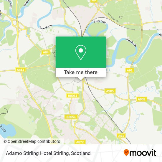 Adamo Stirling Hotel Stirling map