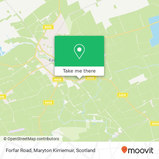 Forfar Road, Maryton Kirriemuir map