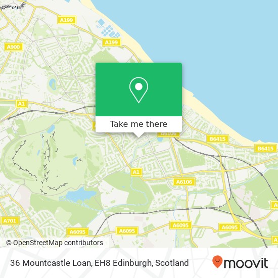 36 Mountcastle Loan, EH8 Edinburgh map