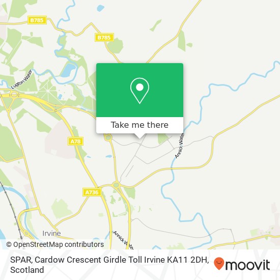 SPAR, Cardow Crescent Girdle Toll Irvine KA11 2DH map