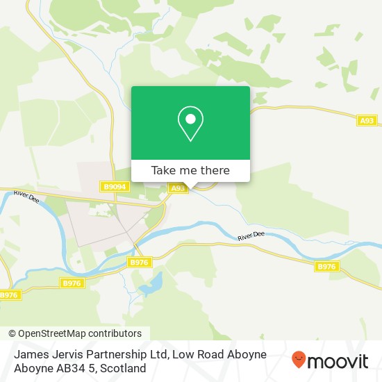 James Jervis Partnership Ltd, Low Road Aboyne Aboyne AB34 5 map