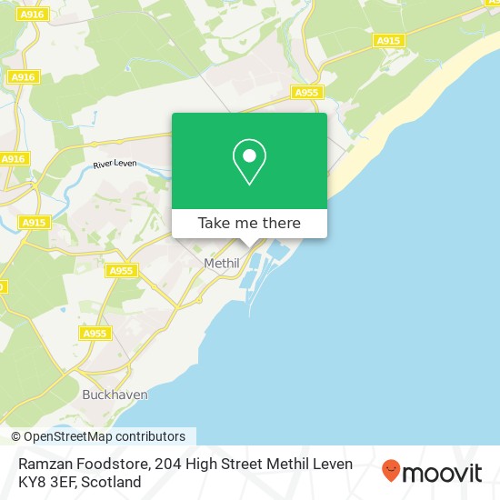 Ramzan Foodstore, 204 High Street Methil Leven KY8 3EF map