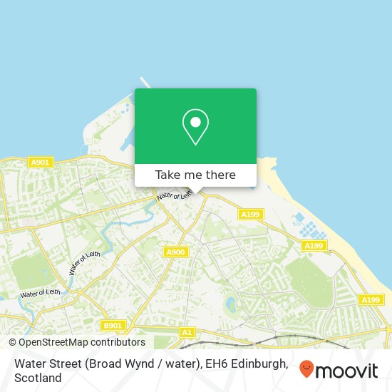 Water Street (Broad Wynd / water), EH6 Edinburgh map