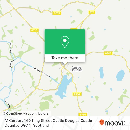 M Corson, 160 King Street Castle Douglas Castle Douglas DG7 1 map