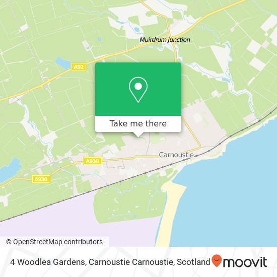 4 Woodlea Gardens, Carnoustie Carnoustie map