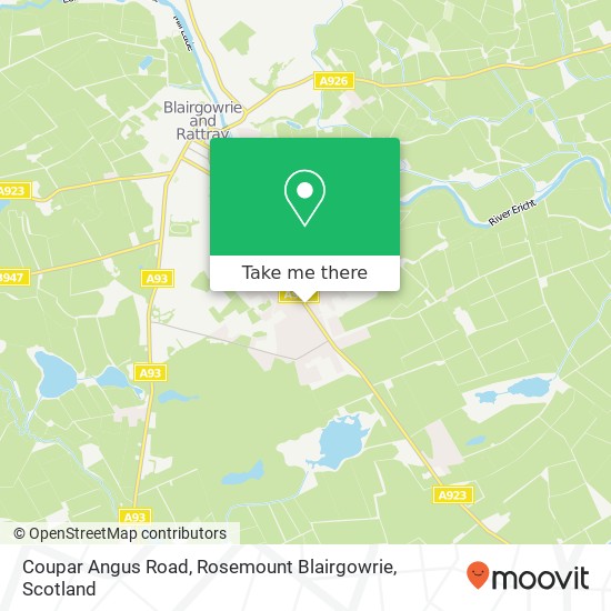 Coupar Angus Road, Rosemount Blairgowrie map