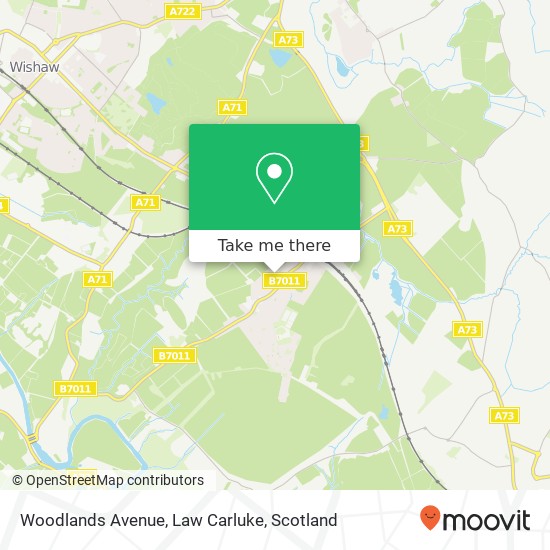 Woodlands Avenue, Law Carluke map