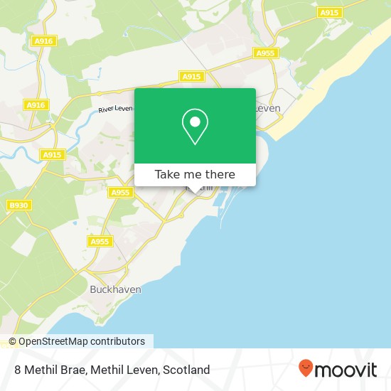 8 Methil Brae, Methil Leven map