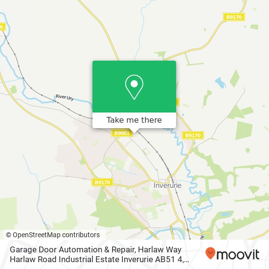 Garage Door Automation & Repair, Harlaw Way Harlaw Road Industrial Estate Inverurie AB51 4 map