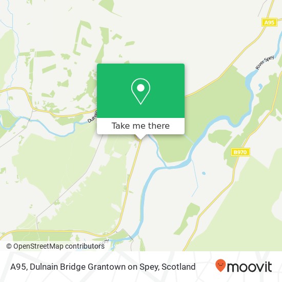 A95, Dulnain Bridge Grantown on Spey map