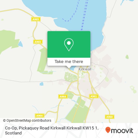 Co-Op, Pickaquoy Road Kirkwall Kirkwall KW15 1 map