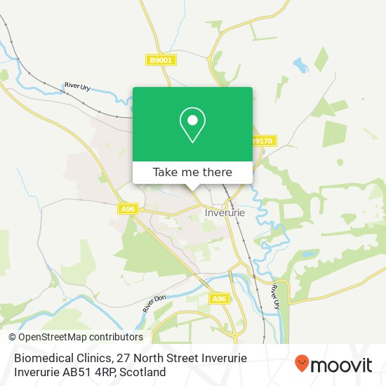 Biomedical Clinics, 27 North Street Inverurie Inverurie AB51 4RP map