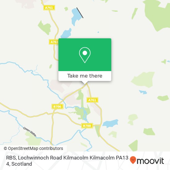 RBS, Lochwinnoch Road Kilmacolm Kilmacolm PA13 4 map