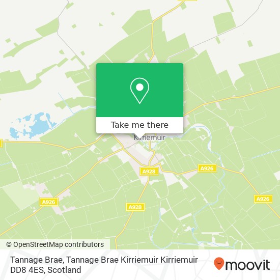 Tannage Brae, Tannage Brae Kirriemuir Kirriemuir DD8 4ES map