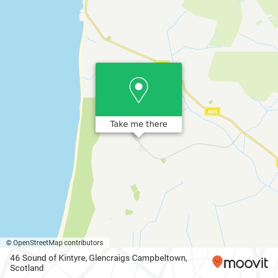 46 Sound of Kintyre, Glencraigs Campbeltown map