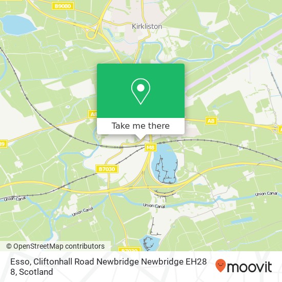 Esso, Cliftonhall Road Newbridge Newbridge EH28 8 map