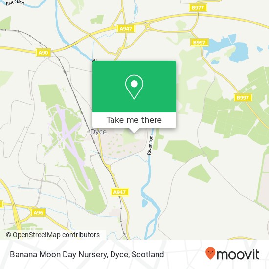 Banana Moon Day Nursery, Dyce map