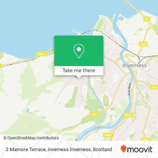 2 Mamore Terrace, Inverness Inverness map